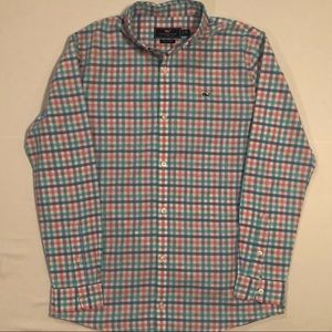 Vineyard Vines Boys Plaid Whale Shirt.